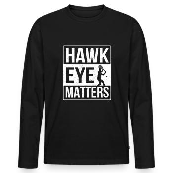 Funny Tennis Player - Männer Premium Bio Langarmshirt - Schwarz - Vorne - Nico (187cm)