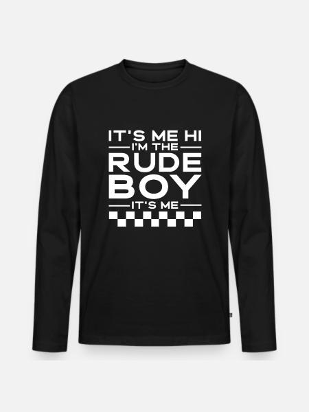 Ska boy ska music - Männer Premium Bio Langarmshirt - Schwarz