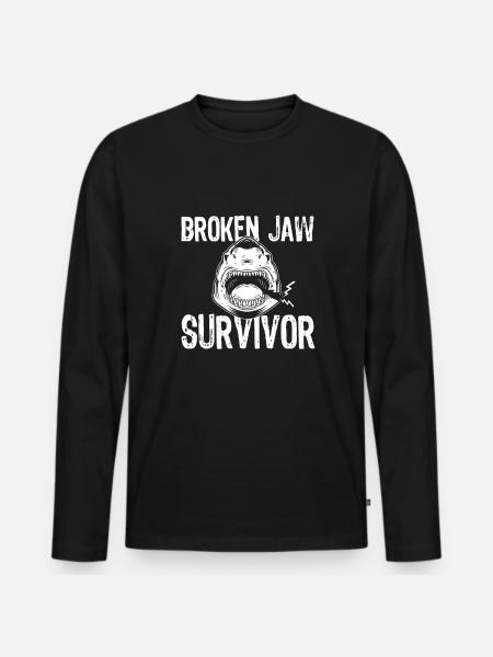 Jaw Surgery Broken Jaw - Men's Premium Organic Long Sleeve Shirt - black