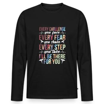 DSP Soutien direct Infirmière DSP professionnelle - T-shirt manches longues Premium bio Homme - noir - Devant - Nico (187cm)