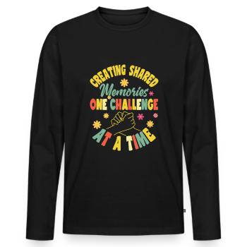 Peer Support Specialist PSS - Männer Premium Bio Langarmshirt - Schwarz - Vorne - Nico (187cm)