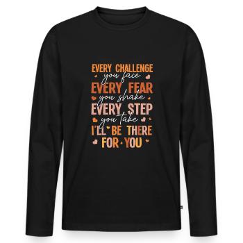 Social worker - Männer Premium Bio Langarmshirt - Schwarz - Vorne - Nico (187cm)