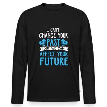 Peer Support Specialist PSS - Männer Premium Bio Langarmshirt - Schwarz - Vorne - Nico (187cm)