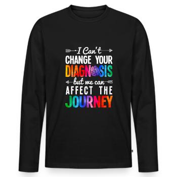 Conseiller en santé mentale - T-shirt manches longues Premium bio Homme - noir - Devant - Nico (187cm)