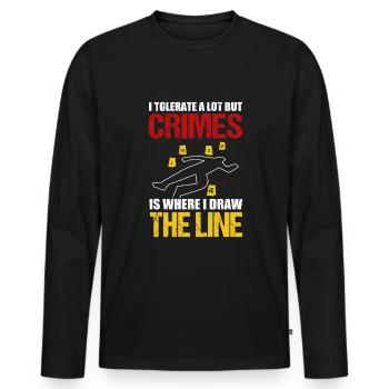 Enquêteur de scène de crime - T-shirt manches longues Premium bio Homme - noir - Devant - Nico (187cm)