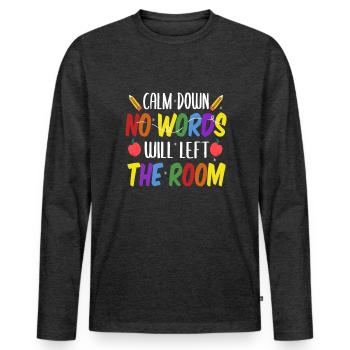 School Psychologist - Männer Premium Bio Langarmshirt - Anthrazit meliert - Vorne - Nico (187cm)