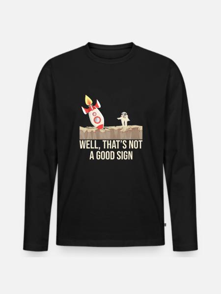 Aerospace engineer Rocket science - Männer Premium Bio Langarmshirt - Schwarz