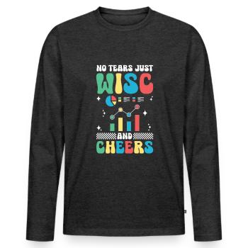 School Psychologist - Männer Premium Bio Langarmshirt - Anthrazit meliert - Vorne - Nico (187cm)