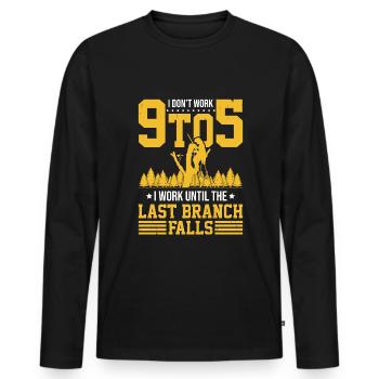 Arborist Tree trimmer - Männer Premium Bio Langarmshirt - Schwarz - Vorne - Nico (187cm)