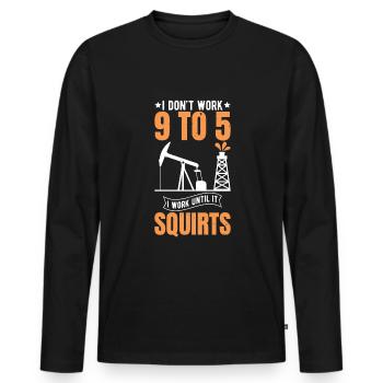 Oilfied Worker Oil rig worker - Männer Premium Bio Langarmshirt - Schwarz - Vorne - Nico (187cm)