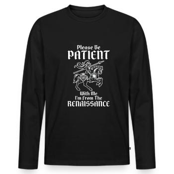 Ren Faire Funny Renaissance Festival - Men's Premium Organic Long Sleeve Shirt - black - Front - Nico (187cm)