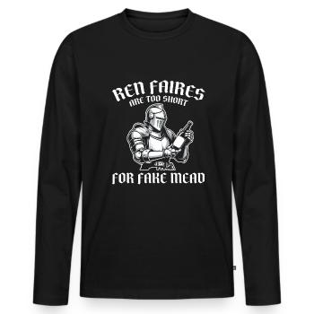 Ren Faire Funny Renaissance Festival - Men's Premium Organic Long Sleeve Shirt - black - Front - Nico (187cm)