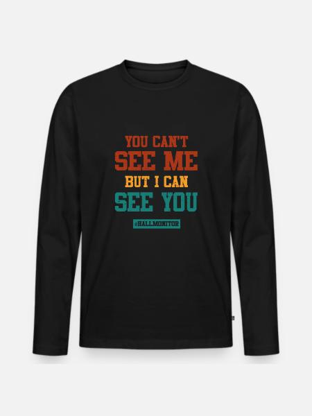 Hall Monitor - Men's Premium Organic Long Sleeve Shirt - black
