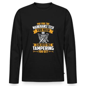 Maintenance tech - Männer Premium Bio Langarmshirt - Schwarz - Vorne - Nico (187cm)