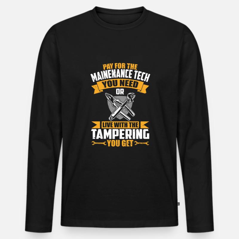Maintenance tech - Männer Premium Bio Langarmshirt - Schwarz