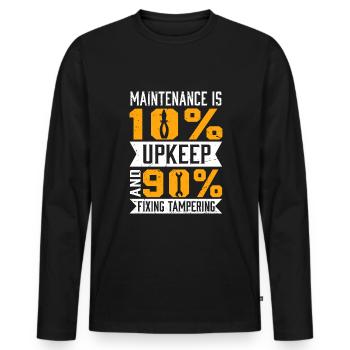 Maintenance tech - Männer Premium Bio Langarmshirt - Schwarz - Vorne - Nico (187cm)