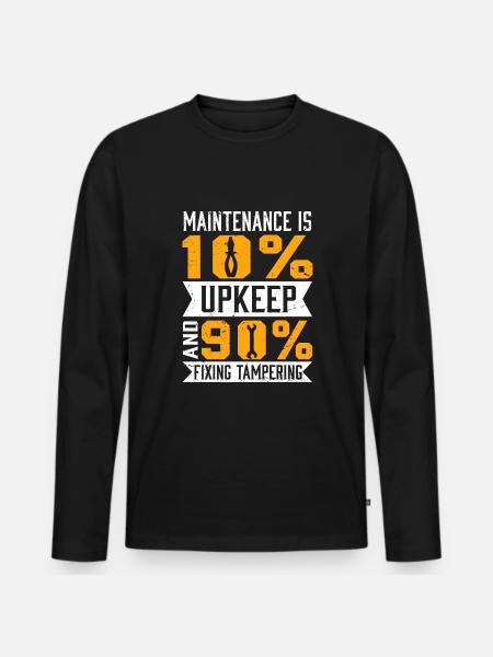 Maintenance tech - Men's Premium Organic Long Sleeve Shirt - black