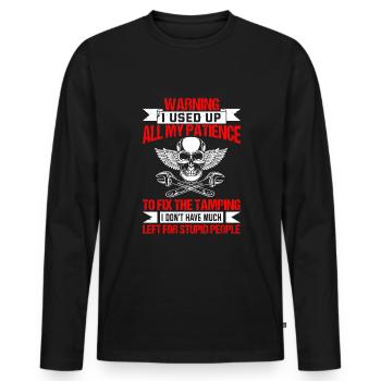 Maintenance tech - Männer Premium Bio Langarmshirt - Schwarz - Vorne - Nico (187cm)