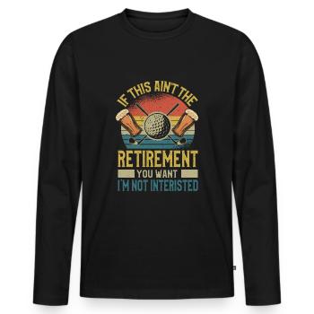 Golf Golfer - Männer Premium Bio Langarmshirt - Schwarz - Vorne - Nico (187cm)