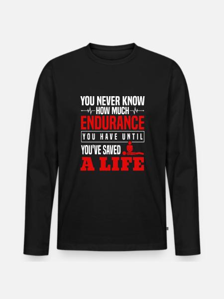 CPR Instructor - Männer Premium Bio Langarmshirt - Schwarz