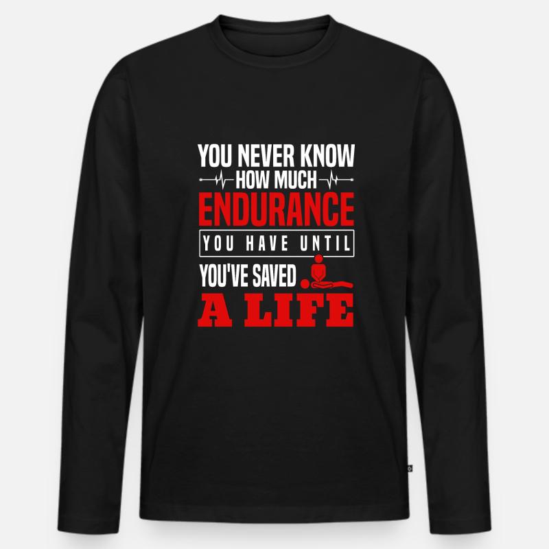 CPR Instructor - Men's Premium Organic Long Sleeve Shirt - black