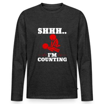 CPR Instructor - Men's Premium Organic Long Sleeve Shirt - heather anthracite - Front - Nico (187cm)