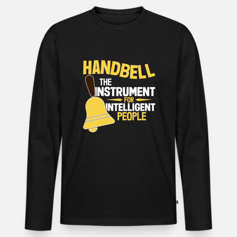 Handbell Choir - Männer Premium Bio Langarmshirt - Schwarz