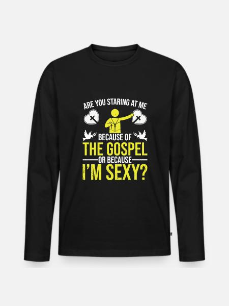 Deacon Wife - Männer Premium Bio Langarmshirt - Schwarz
