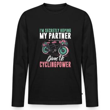 Tandem Bike - Männer Premium Bio Langarmshirt - Schwarz - Vorne - Nico (187cm)