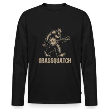 Bluegrass Banjo - Männer Premium Bio Langarmshirt - Schwarz - Vorne - Nico (187cm)