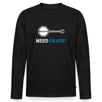 Bluegrass Banjo - Männer Premium Bio Langarmshirt - Schwarz - Vorne - Nico (187cm)
