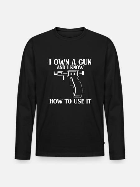 Body piercer - Männer Premium Bio Langarmshirt - Schwarz