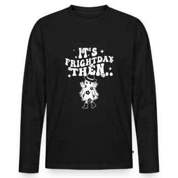 Halloween party cute ghost girls - Männer Premium Bio Langarmshirt - Schwarz - Vorne - Nico (187cm)