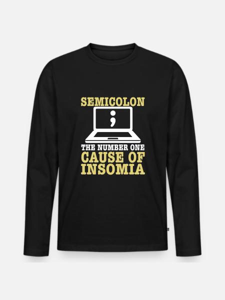 Computer Programmer Computer Programming - Men's Premium Organic Long Sleeve Shirt - black