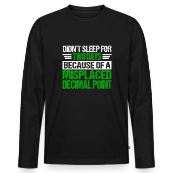 Accountant CPA Tax Preparer - Men's Premium Organic Long Sleeve Shirt - black - Front - Nico (187cm)