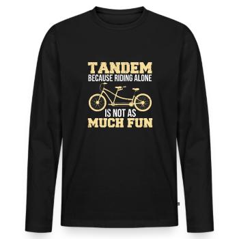 Tandem Bike - Männer Premium Bio Langarmshirt - Schwarz - Vorne - Nico (187cm)