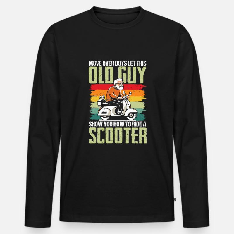 Scooter - Männer Premium Bio Langarmshirt - Schwarz