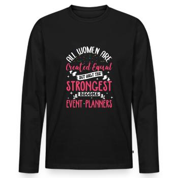 Event Planner - Men's Premium Organic Long Sleeve Shirt - black - Front - Nico (187cm)