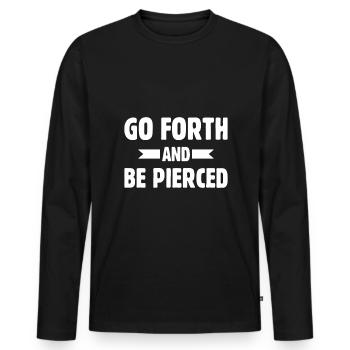 Perceur corporel - T-shirt manches longues Premium bio Homme - noir - Devant - Nico (187cm)