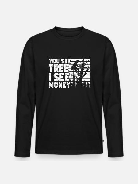 Arborist Tree trimmer - Männer Premium Bio Langarmshirt - Schwarz