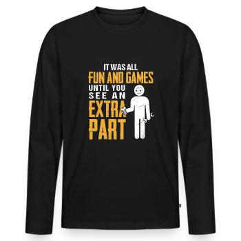 Car mechanic engineer - Männer Premium Bio Langarmshirt - Schwarz - Vorne - Nico (187cm)