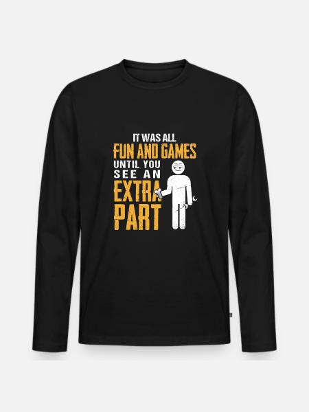Car mechanic engineer - Männer Premium Bio Langarmshirt - Schwarz