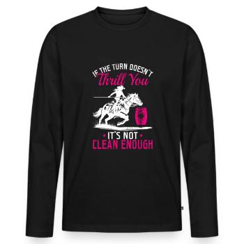 Barrel Racing barrel racer girl - Männer Premium Bio Langarmshirt - Schwarz - Vorne - Nico (187cm)
