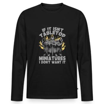 Peintre de figurines de jeux de guerre de table - T-shirt manches longues Premium bio Homme - noir - Devant - Nico (187cm)