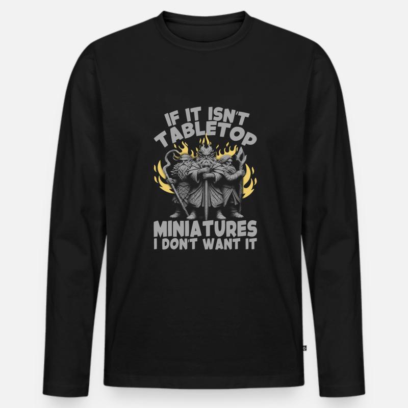 Tabletop Wargaming Miniatures Painter - Men's Premium Organic Long Sleeve Shirt - black