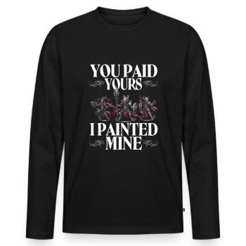 Peintre de figurines de jeux de guerre de table - T-shirt manches longues Premium bio Homme - noir - Devant - Nico (187cm)