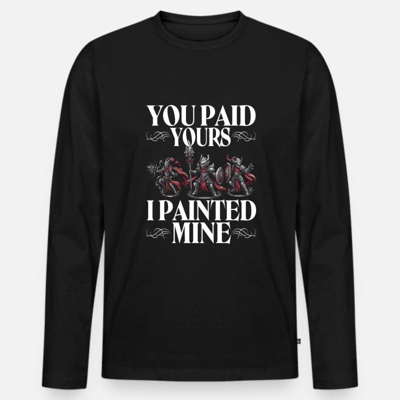 Tabletop Wargaming Miniatures Painter - Männer Premium Bio Langarmshirt - Schwarz