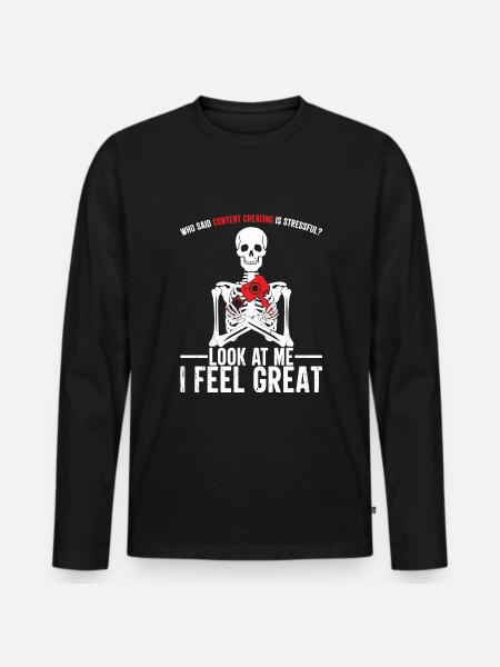 Content creator vlogger - Männer Premium Bio Langarmshirt - Schwarz
