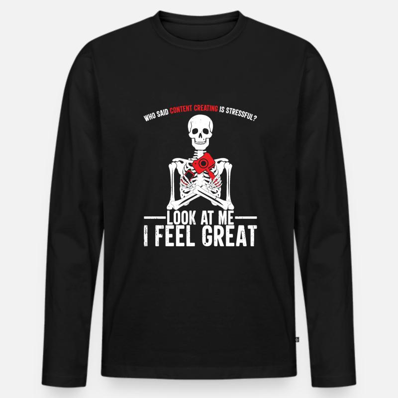Content creator vlogger - Men's Premium Organic Long Sleeve Shirt - black