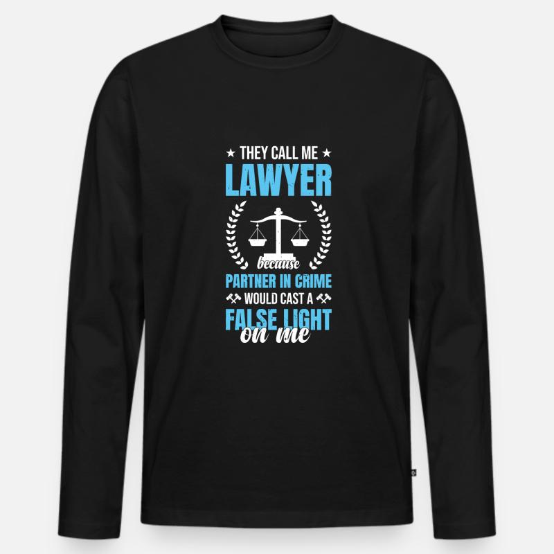 Lawyer Attorney - Männer Premium Bio Langarmshirt - Schwarz